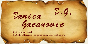 Danica Gačanović vizit kartica